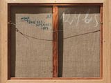 an image of a picture of a wooden frame with graffiti on it