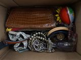 a box full of assorted items in it