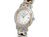 an image of a woman ' s wrist watch with a mother of pearl dial