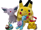 a lot of stuffed animals sitting next to each other