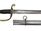 a close up of a sword on a white background