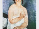 une image représentant un tableau d'une femme en serviette
