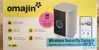 une image représentant une boîte contenant une caméra de sécurité sans fil