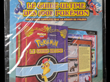 a bag of pokemon trading cards on a black background