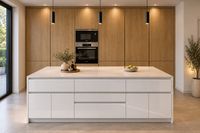 Cuisine OSKAB avec ensemble de 6 colonnes de rangement finit…