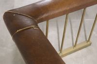 Siège de foyer "club fender" anglais en laiton et cuir havan… (photo 5)