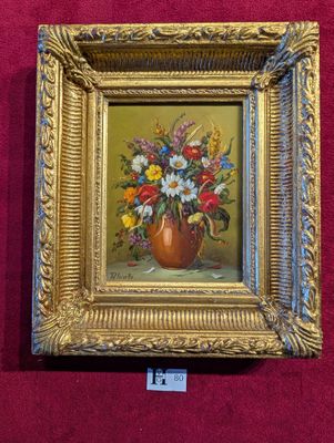 Huile sur panneau , Compositions aux marguerittes sbg Pehart…