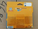 a yellow package with a picture of a man on it
