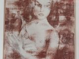an image of a drawing of a woman holding a cat