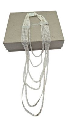 necklace in a box with a chain attached to it