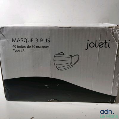 packaging of a face mask in a box on a table