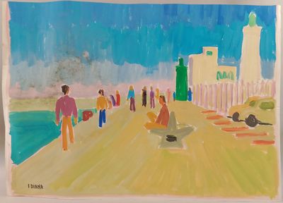 François DIANA (1903-1993) Le vieux port, Marseille