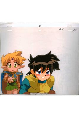 une image représentant deux personnages d'anime assis l'un à côté de l'autre