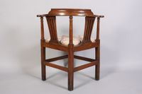 fauteuil d'angle anglais à dossier ajouré, en chêne, d'époqu… (photo 4)
