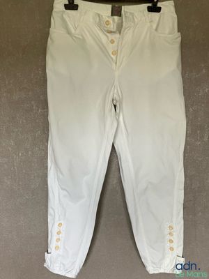 Expédition obligatoire - Pantalon toile blanche Bensimon Tai…