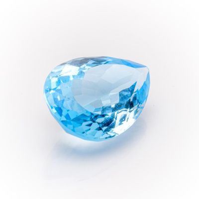 an image of a blue topazte gems on a white background