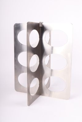 Porte-bouteilles à six compartiments en inox