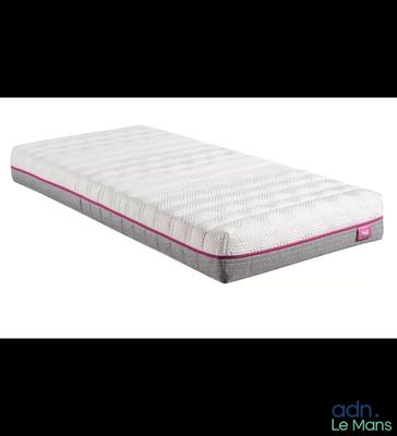 gros plan d'un matelas sur fond blanc