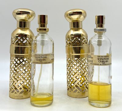 GUERLAIN. Ensemble de 2 atomiseurs d'eau de toilette, modèle…
