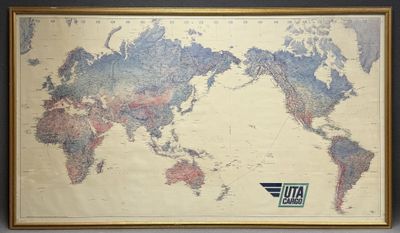 Planisphere de la compagnie aérienne UTA Cargo.