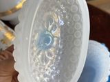 a person holding a plastic bowl on a table