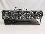a close up of a computer fan with four fans on top of it