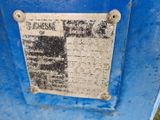 a close up of a sign on a blue box