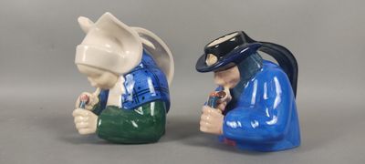 deux salières et poivrières en forme de cow-boy et de vache