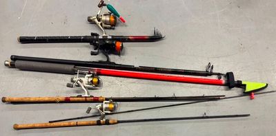 Lot de différentes cannes dont DAIWA. - Photo 1