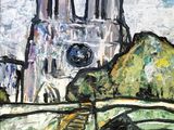 an image of a painting of a painting of a cathedral