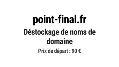 Nom de domaine point-final.fr. Catégorie: Juridique.