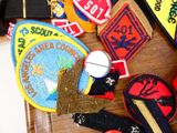 many different types of patches on a table