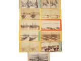 a lot of old photos of ships on the water