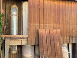 a building that has a lot of wood on the outside
