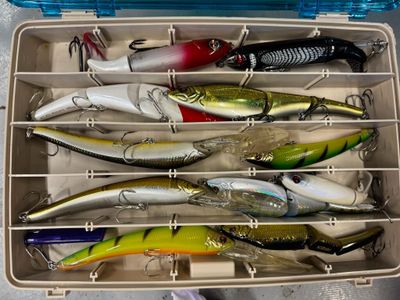 Un important lot de différents leurres (poissons-nageurs, cu… - Photo 1