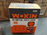 a box of wokin blm metal hold saws on a table