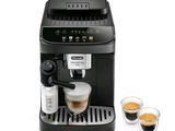 a close up of a coffee machine with two cups of coffee
