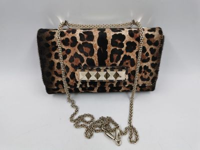 VALENTINO - sac pochette avec bandoulière - imprimé léopard …