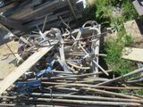 a pile of wood that is piled up on the ground