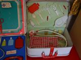 a suitcase that has a bunch of items in it