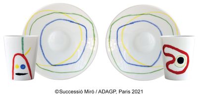 Set de 2 tasses avec sous-tasses