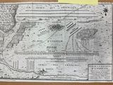 une vieille carte de la bataille d'Antietta, avec en arrière-plan une carte de la bataille d'Antietta