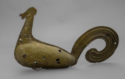 l'image d'un objet en forme d'oiseau sur une surface blanche