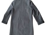 the back view of a gray jacket with a long sleeves