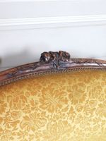 CANAPE CORBEILLE en bois naturel mouluré et sculpté de fleur… (photo 5)