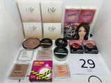 the contents of a beauty product displayed on a white table