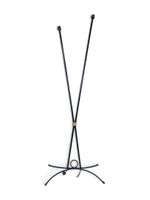 Pied de lampadaire à deux lumières en fer forgé, à ornementa…
