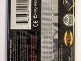 a plastic package with a barcode on it on a white surface