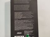 the back of a black box with a white label on it