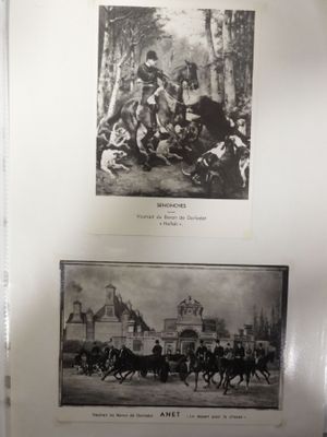 deux photos d'une calèche et une photo d'une calèche